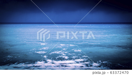 panoramic background of stormy sea 63372470