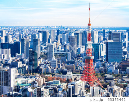 東京タワーと湾岸エリア 63373442
