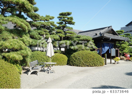 【日本100名城】高松城旧藩主御殿披雲閣と秋の青空　香川県高松市 63373646