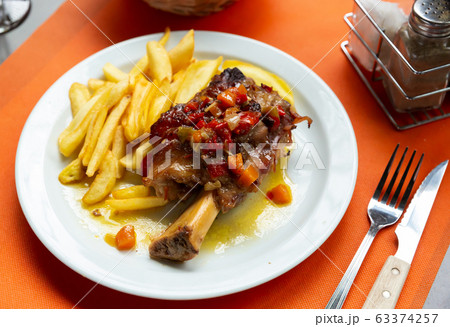 Plate of tasty spanish dish Codillo 63374257
