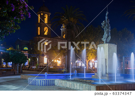 Evening view of church in Dolores, Uruguay 63374347