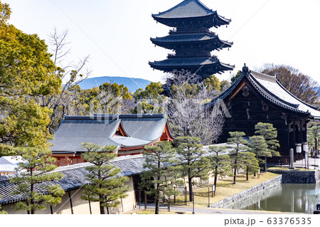 東寺前の道路の風景 63376535