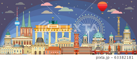 Berlin skyline vector 3 63382181