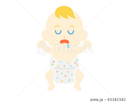 昼寝している白人の赤ちゃんのイラスト素材 6333 昼寝している白人の赤ちゃんのイラスト素材 6333