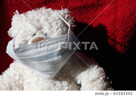 image of bear red background  63383302