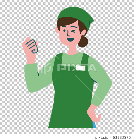 Super clerk woman guts pose Super clerk woman guts pose 63383570