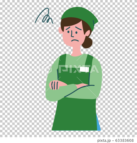 Super clerk woman worried Super clerk woman worried 63383608