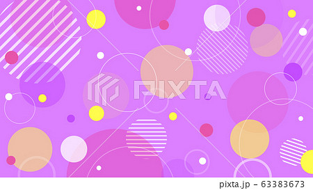 紫系 まる ドット柄のポップな背景ベースのイラスト素材