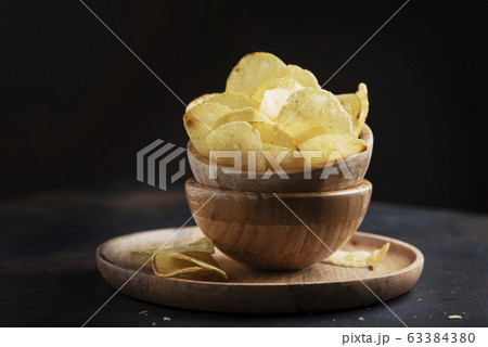 Unhealthy potato chips 63384380