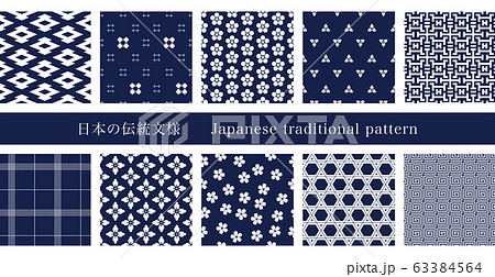 日本の伝統模様 63384564