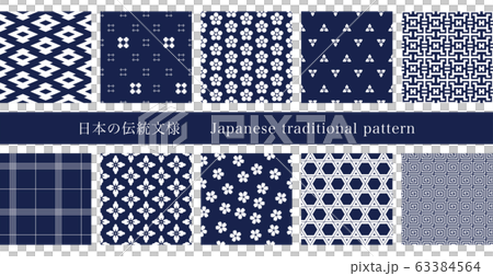 日本の伝統模様 63384564
