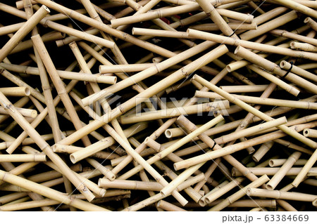 the Bamboo dry strick wall for pattern background 63384669