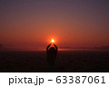 Desert in Egypt. Girl in egypt style clothes. Sunset. 63387061