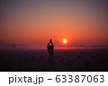 Desert in Egypt. Girl in egypt style clothes. Sunset. 63387063