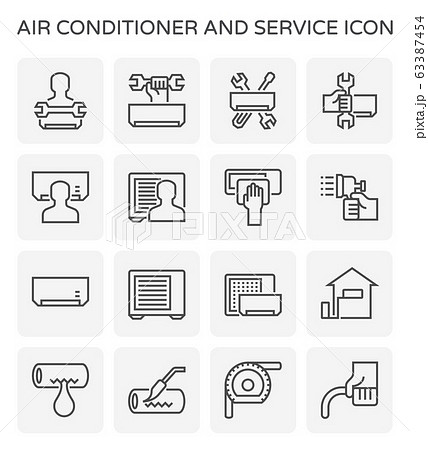 Air conditioner icon Air conditioner icon 63387454