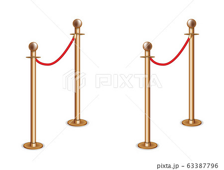 Realistic golden barriers for fencing when Realistic golden barriers for fencing when 63387796