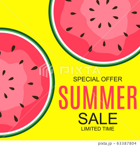 Summer Sale concept Background. Vector 63387804