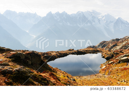Lac de Cheserys lake in France Alps 63388672