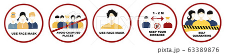 Quarantine Coronavirus  sign set. Covid-19, 63389876