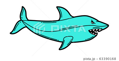 Illustration of cartoon shark. Urban colorful teenage creative image. Illustration of cartoon shark. Urban colorful teenage creative image. 63390168
