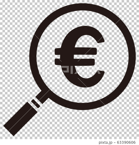 Euro Sign And Loupe Stock Illustration