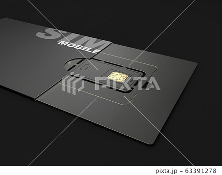 3d rendering of Sim card, clipping path included 63391278