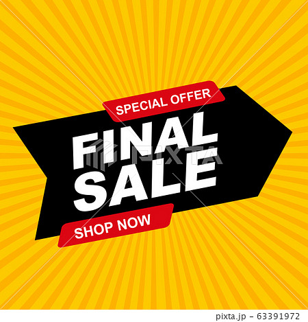 Abstract final sale poster. Vector illustration 63391972