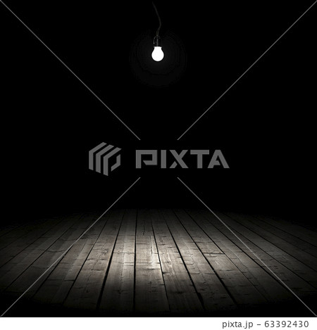 old wooden floor on a black background old wooden floor on a black background 63392430