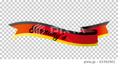 Ribbon inspired by waving national flag | German flag | Vector data 63392901