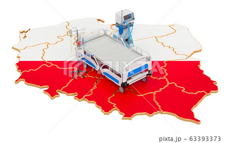 Intensive care unit ICU in Poland, 3D rendering 63393373