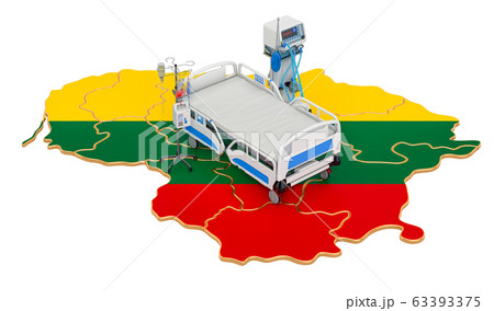 Intensive care unit ICU in Lithuania, 3D rendering 63393375
