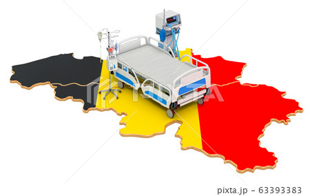 Intensive care unit ICU in Belgium, 3D rendering 63393383
