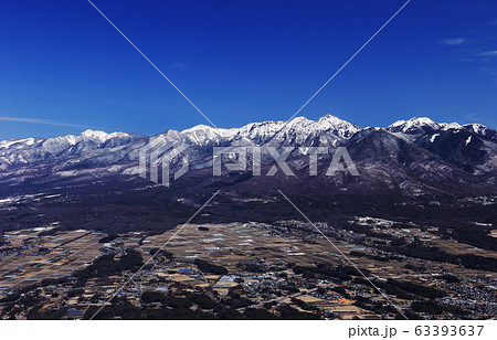 入笠山から　冬の八ヶ岳連峰　 63393637