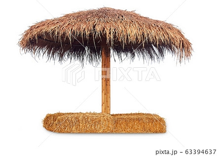 Tiki hut sun umbrella, Bar beach hut with straw Tiki hut sun umbrella, Bar beach hut with straw 63394637