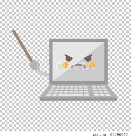 Pointing stick computer get angry - Stock Illustration [63396073] - PIXTA