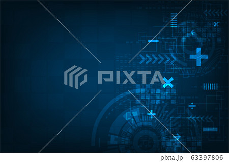 Vector background of scientific and technological system for calculating complex data. 63397806