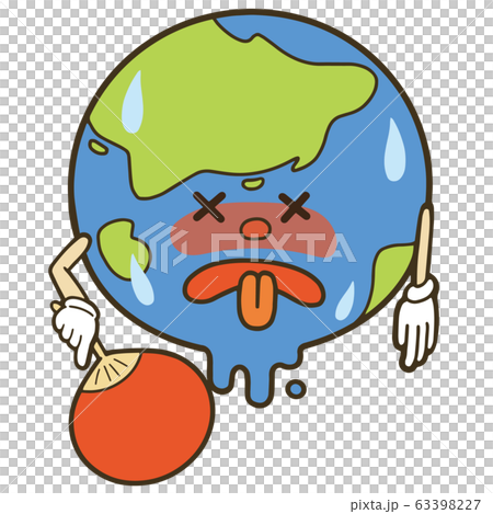 Image illustration of environmental problems Characters of the sick Earth 63398227