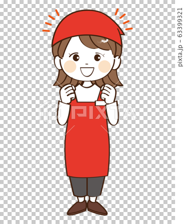 女性、店員、応援 63399321