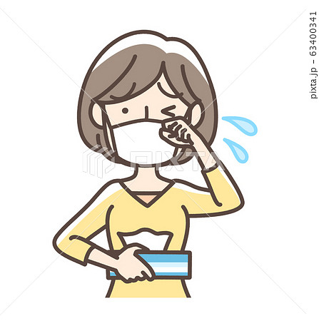 花粉症　風邪　アレルギーなど　女性 63400341