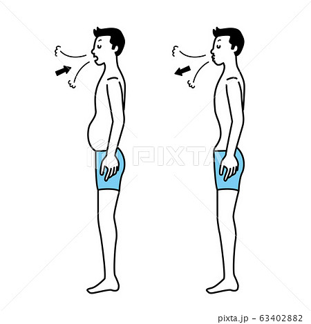 深呼吸の図 63402882