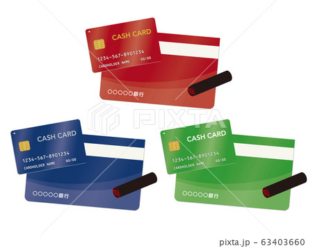 通帳とキャッシュカードのベクターイラストセット 通帳とキャッシュカードのベクターイラストセット 63403660