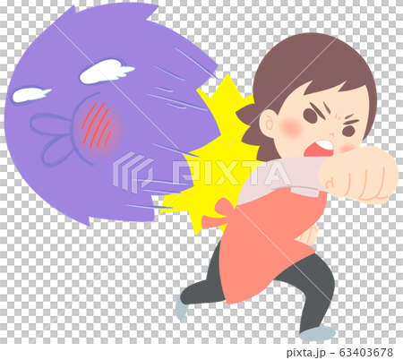 Counterattacking Viruses-A woman who punches against viruses Counterattacking Viruses-A woman who punches against viruses 63403678