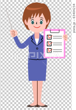 Business woman check point Business woman check point 63404234