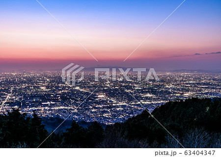 大阪の夜景 鐘の鳴る展望台 大阪の夜景 鐘の鳴る展望台 63404347