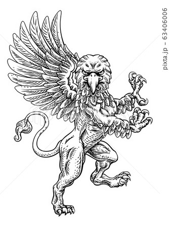 Griffon Rampant Griffin Coat Of Arms Crest Mascot Griffon Rampant Griffin Coat Of Arms Crest Mascot 63406006