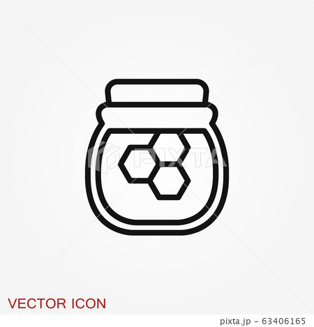 Jar vector icon with cap isolated on background. 63406165