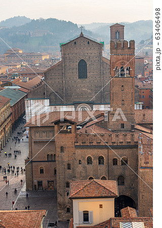 Basilica of San Petronio and Cityscape of Bologna Italy 63406498