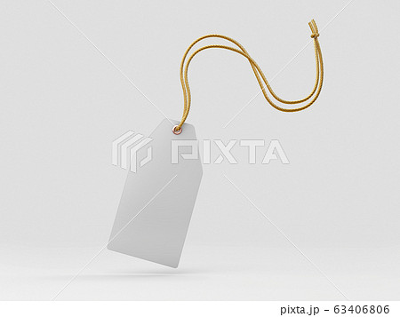 3drendering of Blank tag tied with brown string. Price tag, gift tag, clipping path included 3drendering of Blank tag tied with brown string. Price tag, gift tag, clipping path included 63406806
