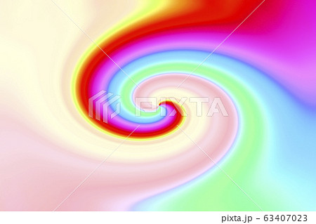 綺麗なパステル系の虹色のグラデーションの渦巻きの背景のイラスト素材