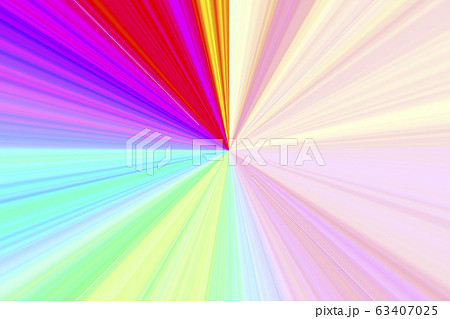 綺麗なパステル系の虹色のグラデーションの放射状の線の背景のイラスト素材